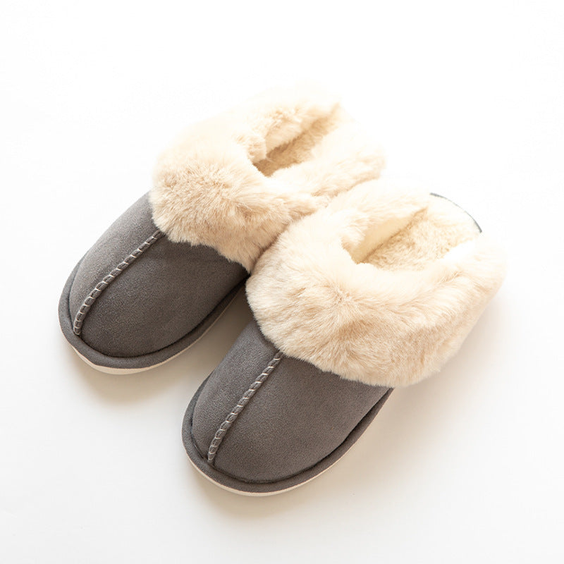 Classy Suede Cotton Ankle Slippers