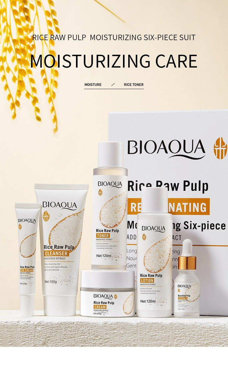 Rice Rejuvenating Moisturizing Six-piece Set Hydrating Skin Care Products