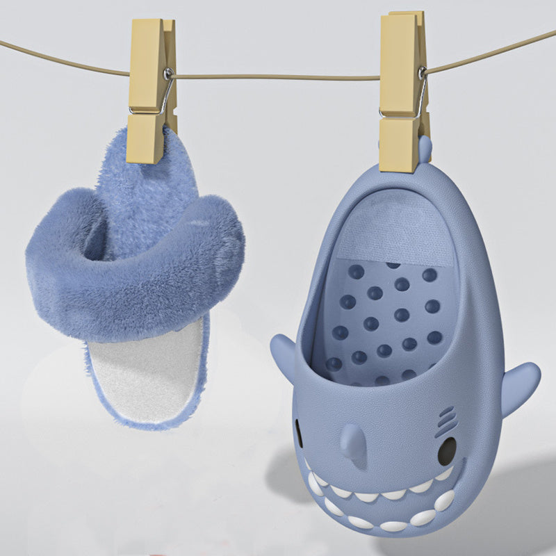 Fuzzy Shark Indoor Slippers