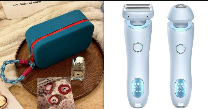 2 In 1 Rechargeable Women Body Hair Removal Razor Epilator