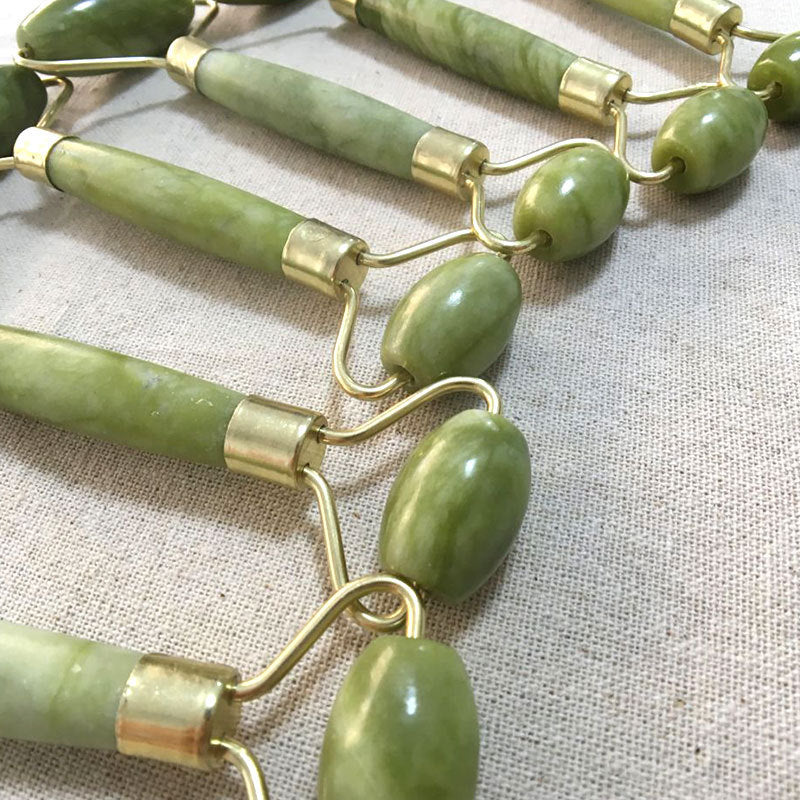 Double-end Natural Xiuyu Polished Jade Roller