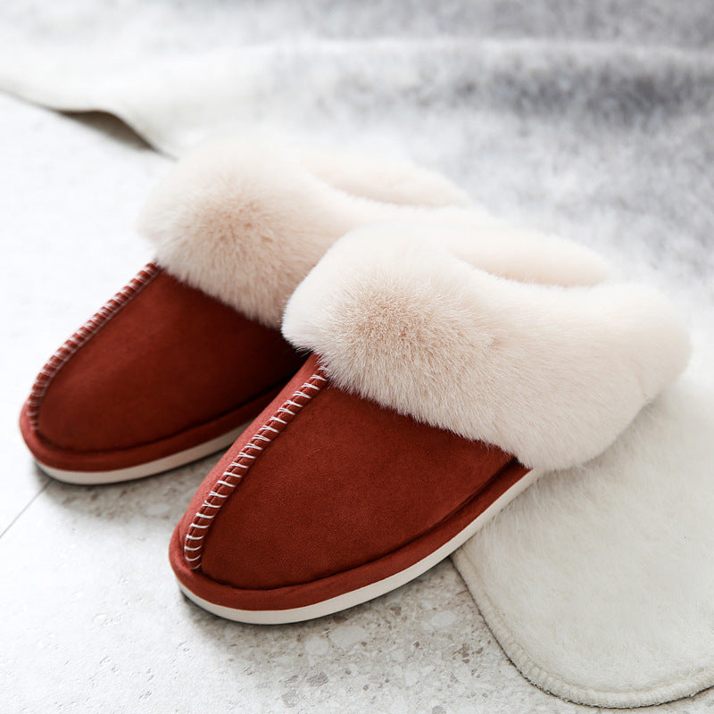 Classy Suede Cotton Ankle Slippers