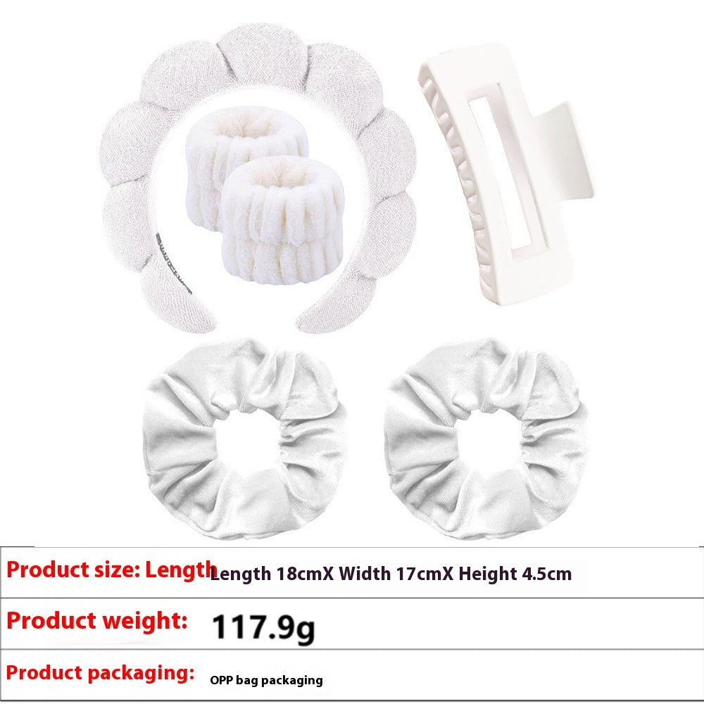 Headband, Hair Tie, Hair Claw, And Wrist Band Bundle Suit