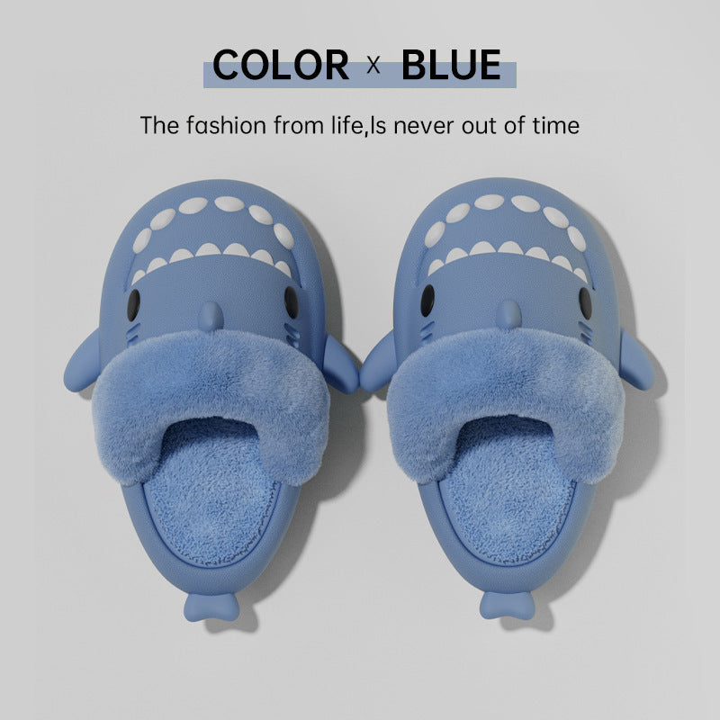 Fuzzy Shark Indoor Slippers