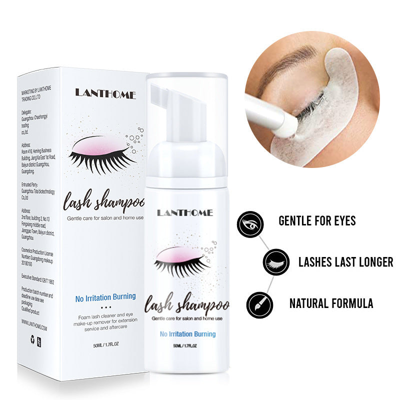 Eyelash shampoo gentle cleansing makeup remover