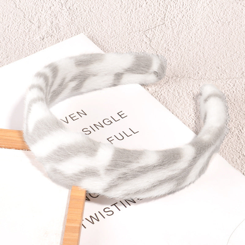 Leopard Print Fluffy Hairband