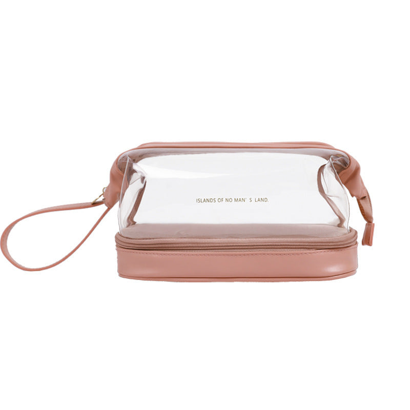 Island Of No Man's Land Double Layer Cloud Transparent Cosmetic Bag