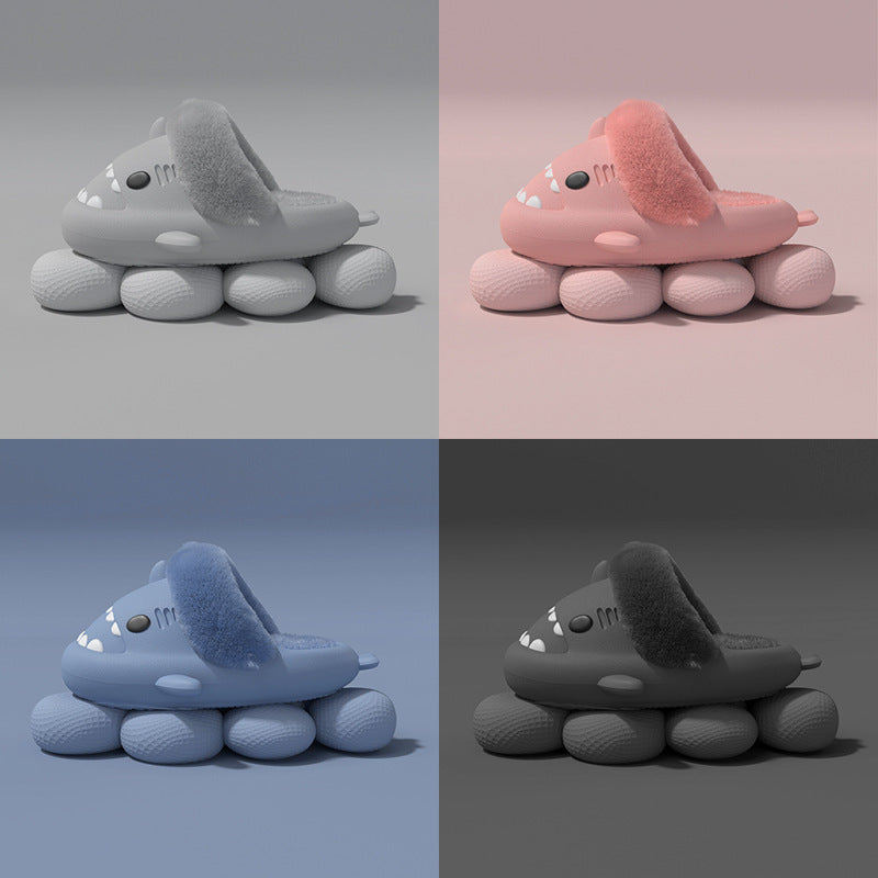 Fuzzy Shark Indoor Slippers