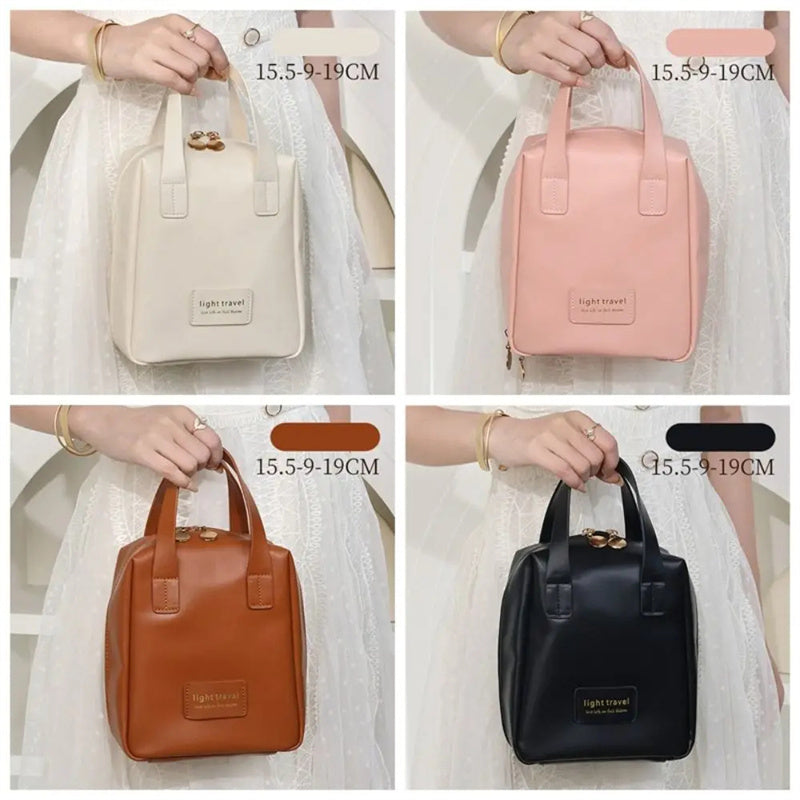 Leather Waterproof Pouch Cosmetic Bag Bag