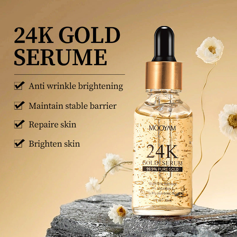 24K Gold Foil Vitamin E Retinol Anti-wrinkle Face Serum