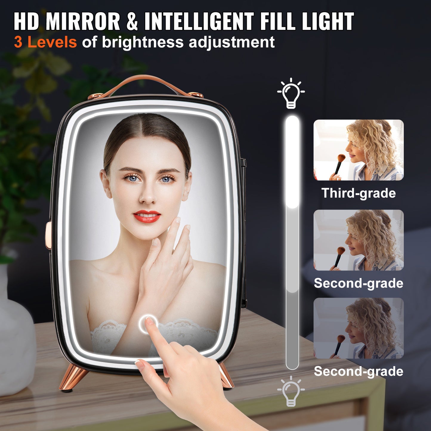 Vevor 6L Skincare Mini Fridge With LED Light