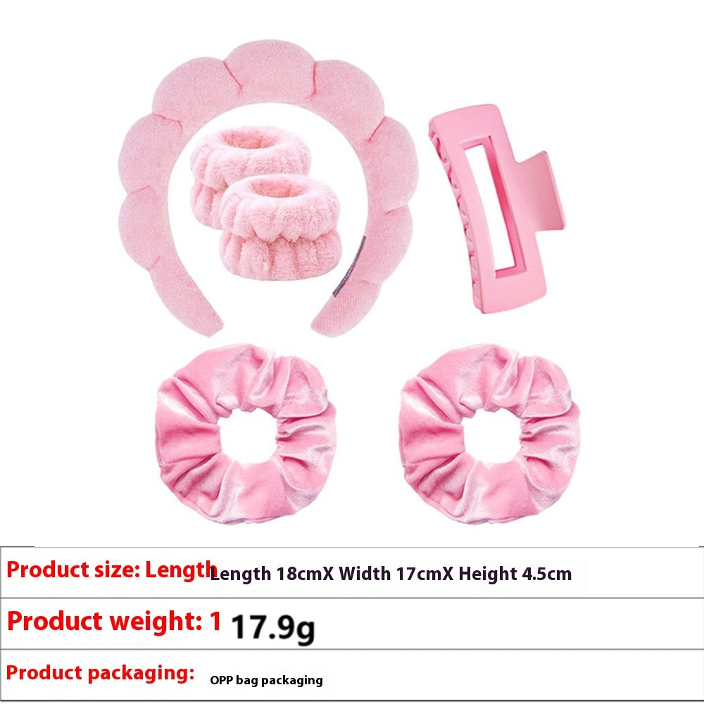 Headband, Hair Tie, Hair Claw, And Wrist Band Bundle Suit