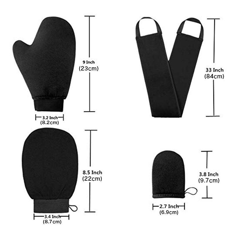 Exfoliating and Tanning Mitt Applicator 4 In 1 Set