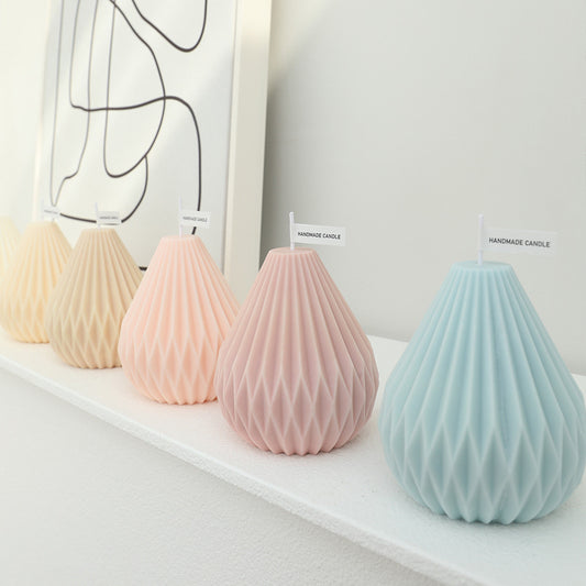 Handmade Nordic Style Lined Pear Shaped Scented Candles