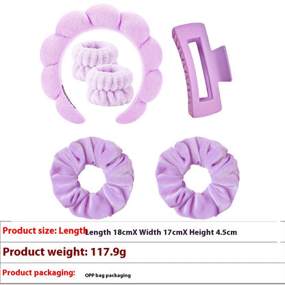 Headband, Hair Tie, Hair Claw, And Wrist Band Bundle Suit