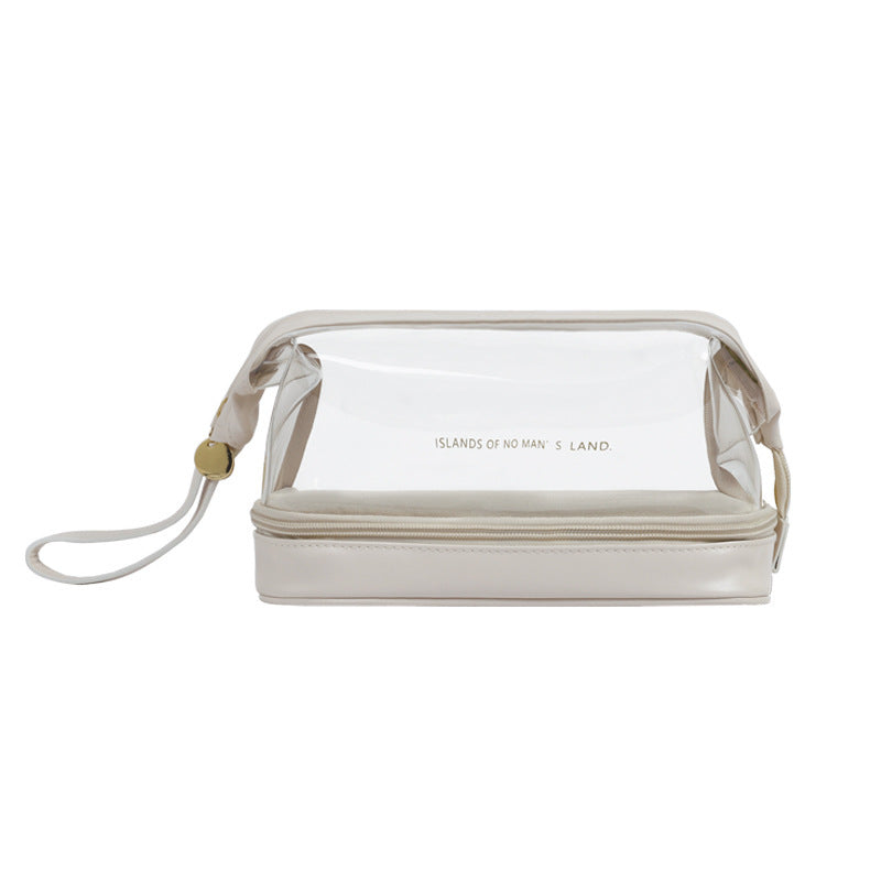 Island Of No Man's Land Double Layer Cloud Transparent Cosmetic Bag