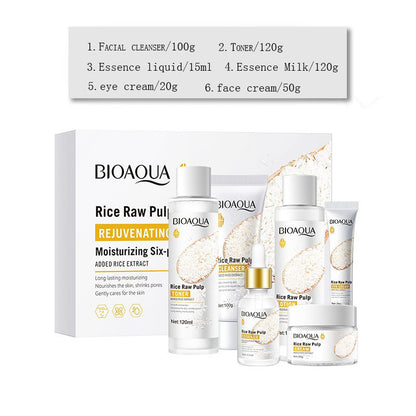 Rice Rejuvenating Moisturizing Six-piece Set Hydrating Skin Care Products