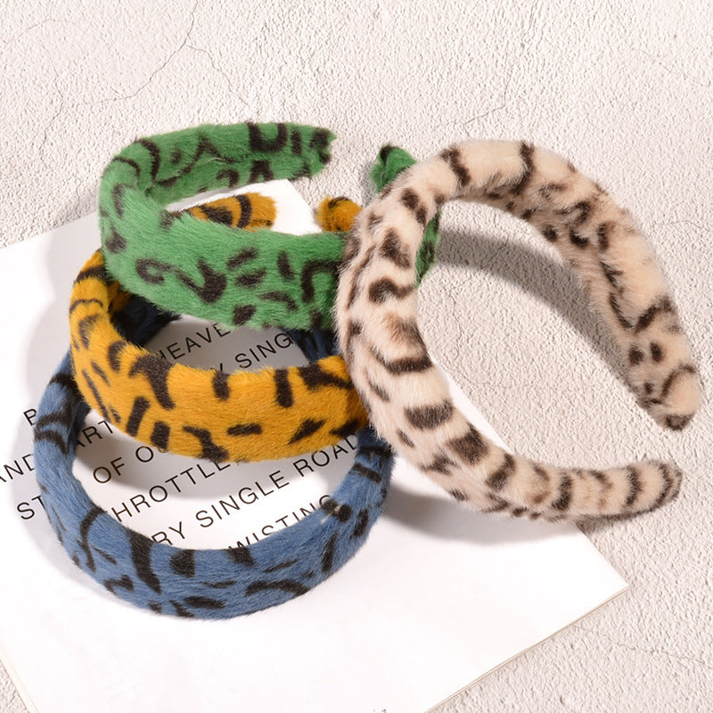 Leopard Print Fluffy Hairband