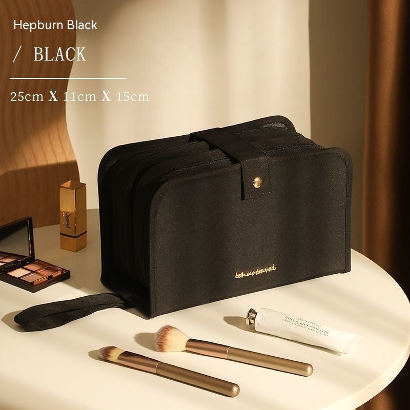 Lehuo Travel Classy Leather Cosmetic Bag
