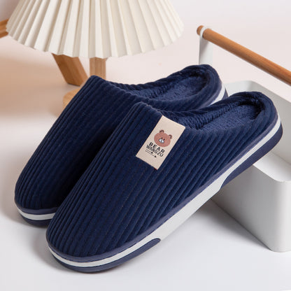 Bear Wangzu Striped Indoor Slippers