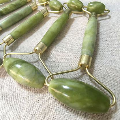 Double-end Natural Xiuyu Polished Jade Roller