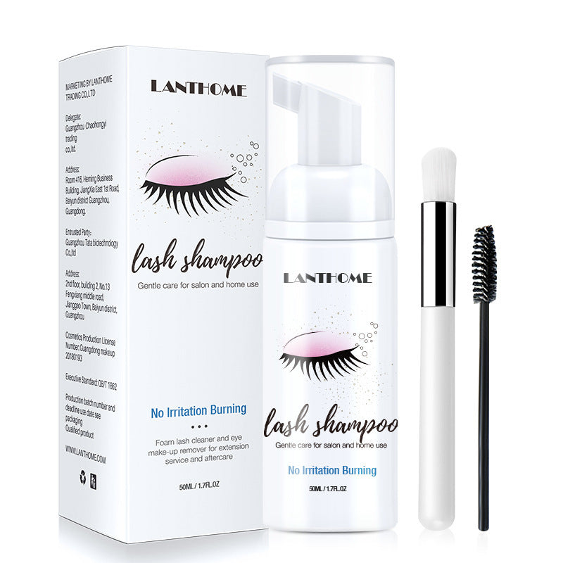 Eyelash shampoo gentle cleansing makeup remover
