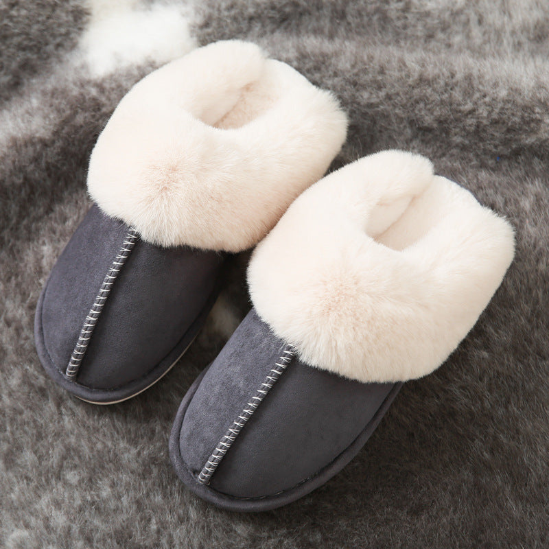 Classy Suede Cotton Ankle Slippers