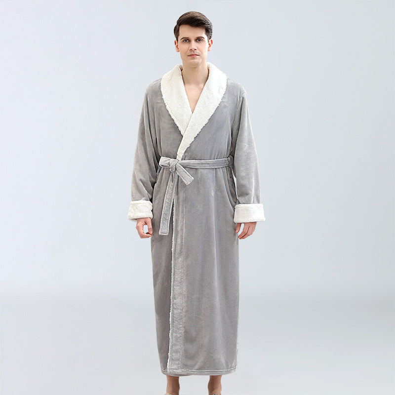 Men and Women Coral Fleece Full Length Robe