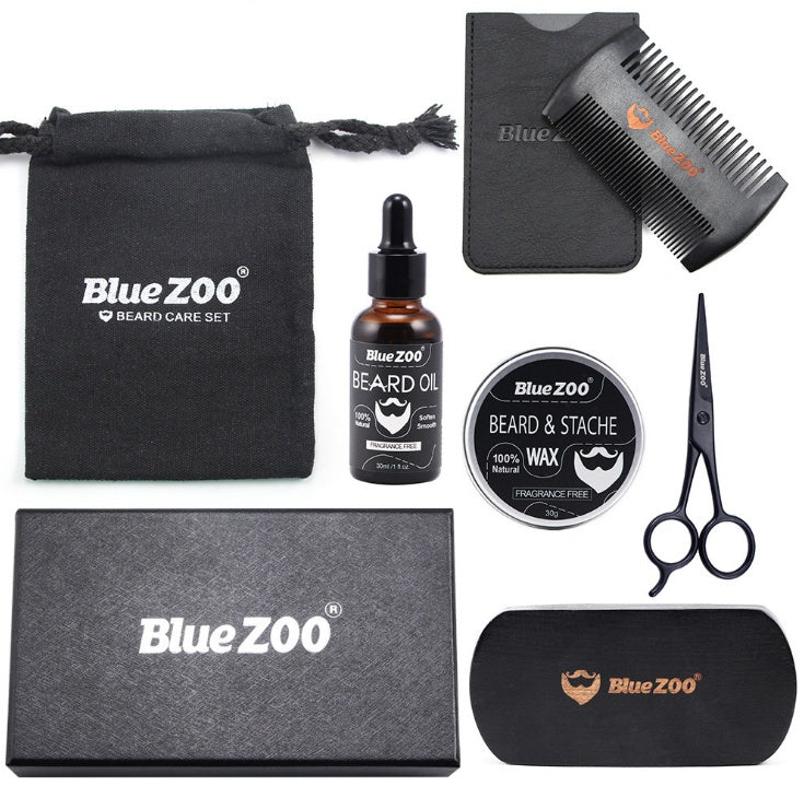 Black Bluezoo Beard 7 Piece Set