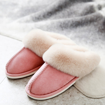 Classy Suede Cotton Ankle Slippers