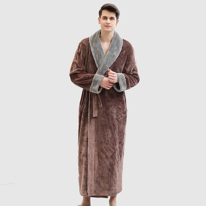 Men and Women Coral Fleece Full Length Robe