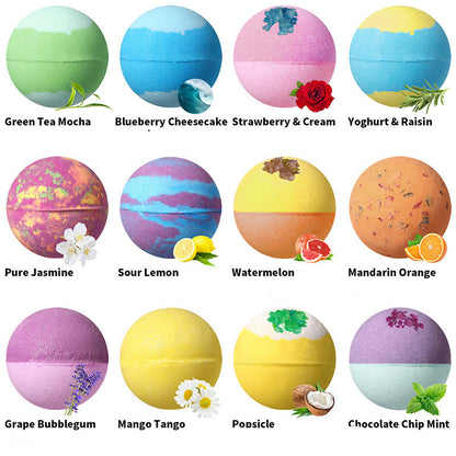 Natural Rainbow Fragrance Salt Bath Bombs