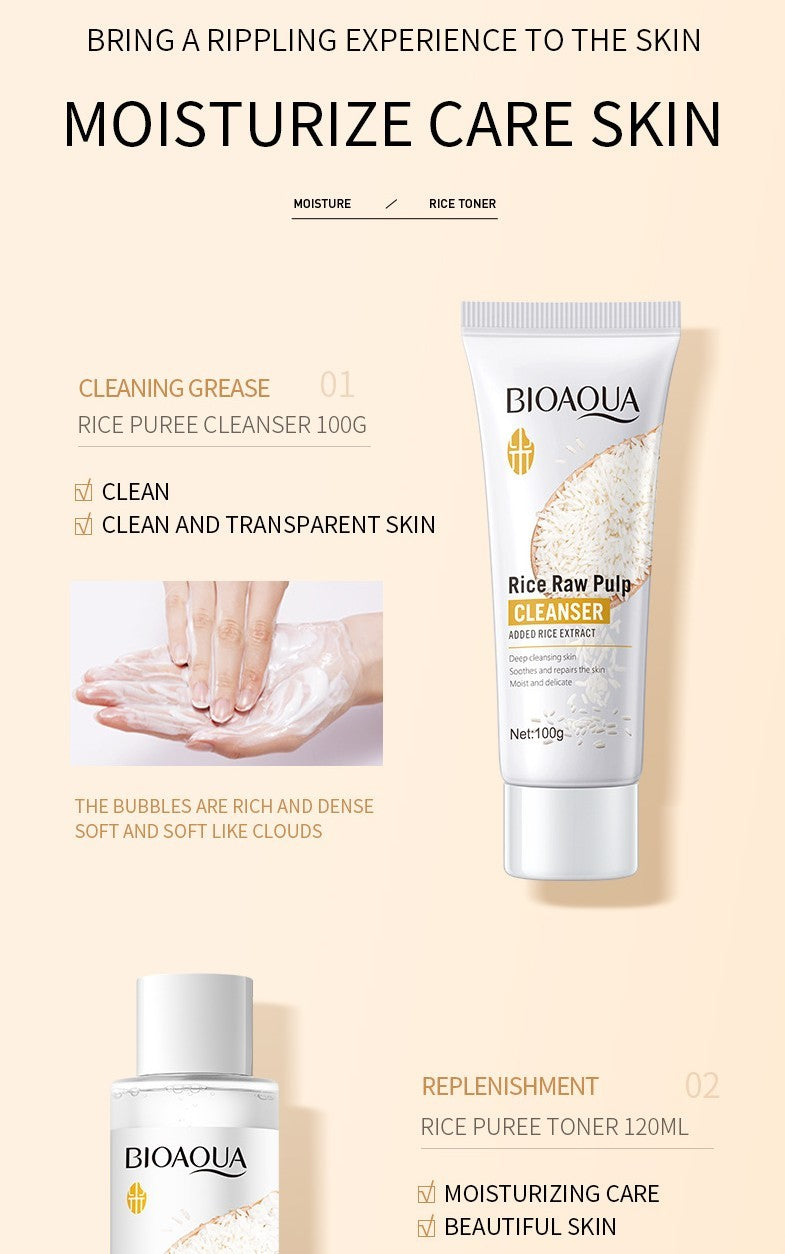Rice Rejuvenating Moisturizing Six-piece Set Hydrating Skin Care Products