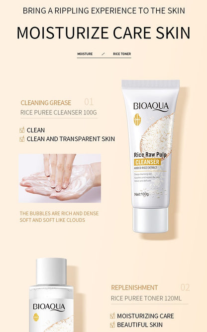 Rice Rejuvenating Moisturizing Six-piece Set Hydrating Skin Care Products