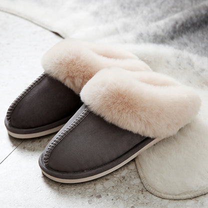Classy Suede Cotton Ankle Slippers