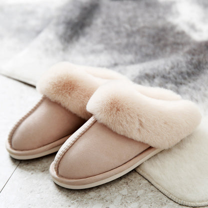 Classy Suede Cotton Ankle Slippers