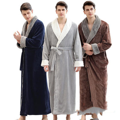 Men and Women Coral Fleece Full Length Robe