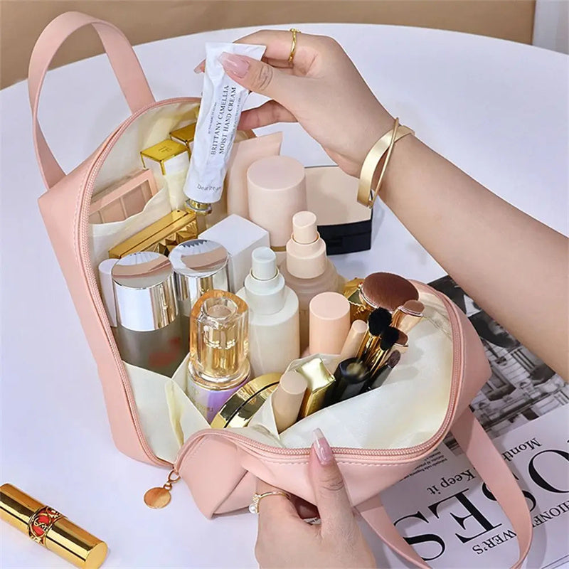 Leather Waterproof Pouch Cosmetic Bag Bag