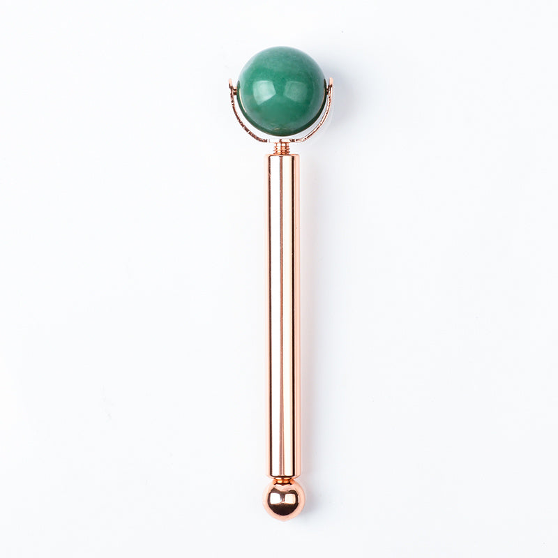Three Head Natural Jade Ball Roller