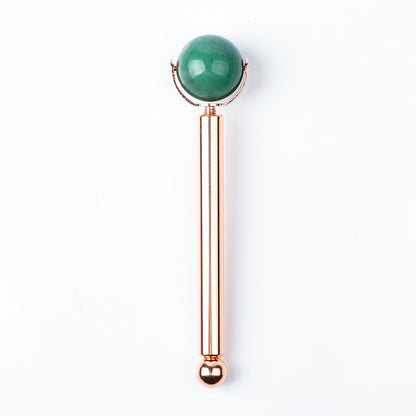 Three Head Natural Jade Ball Roller