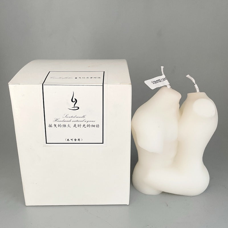 Handmade Male and Female Body Embrace Scented Candles