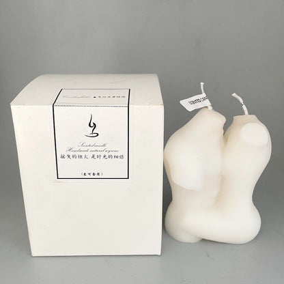 Handmade Male and Female Body Embrace Scented Candles