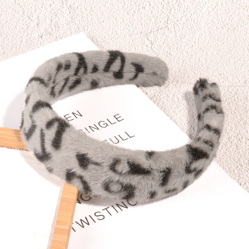 Leopard Print Fluffy Hairband