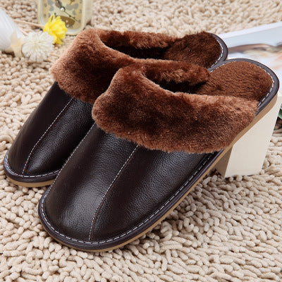 Leather Baotou Indoor Slippers