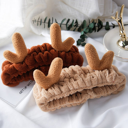 Soft Plush Cute Moose Antlers Headband