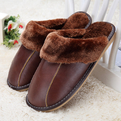 Leather Baotou Indoor Slippers