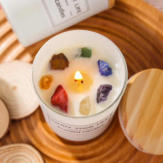Handmade Natural Crystal Stone Scented Candles