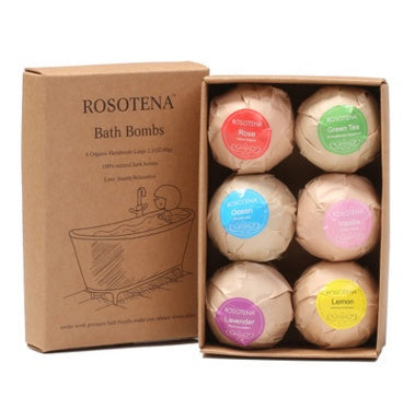 Organic Bath Mint Lavender Rose Scented Bombs Bubble