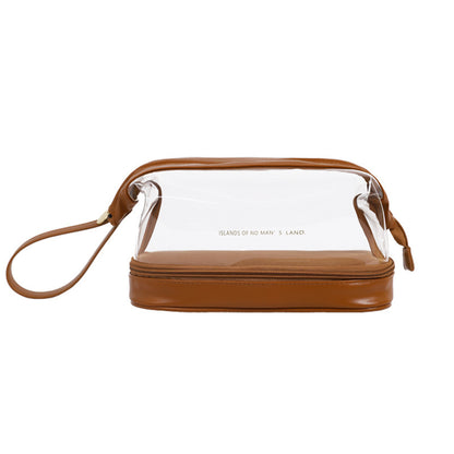 Island Of No Man's Land Double Layer Cloud Transparent Cosmetic Bag