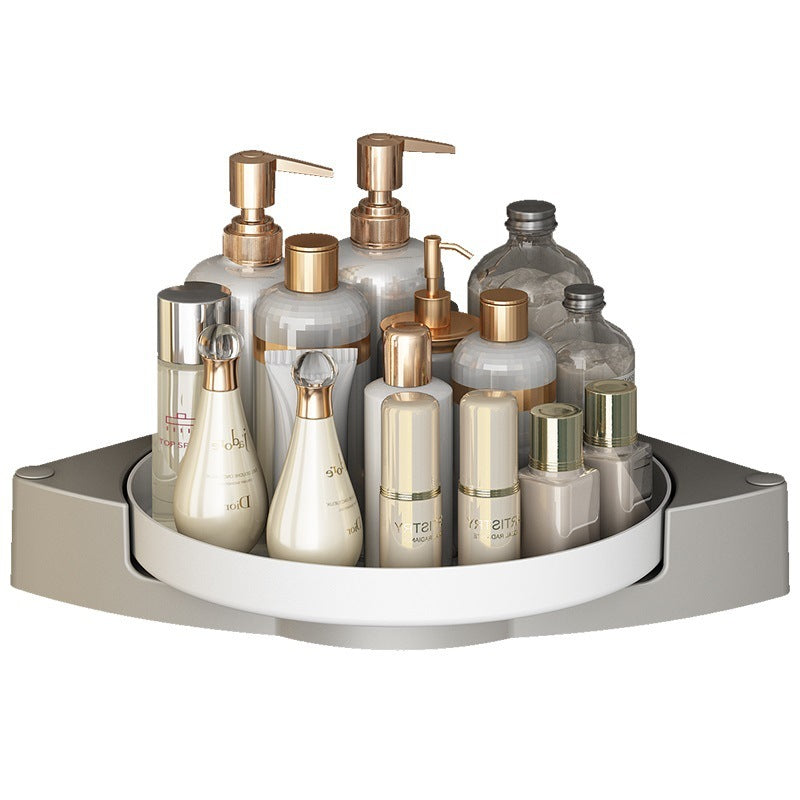 Rotating Bathroom Wall-mounted Corner Punch-free Storage Rack